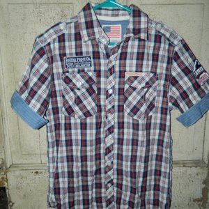 Rolling Paper Co. Button Front Shirt Mens Size Small (F-51)